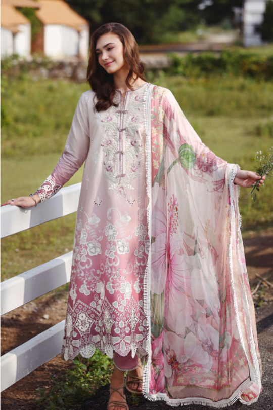 Dew Drift – Elegant Ombre Chikankari Suit
