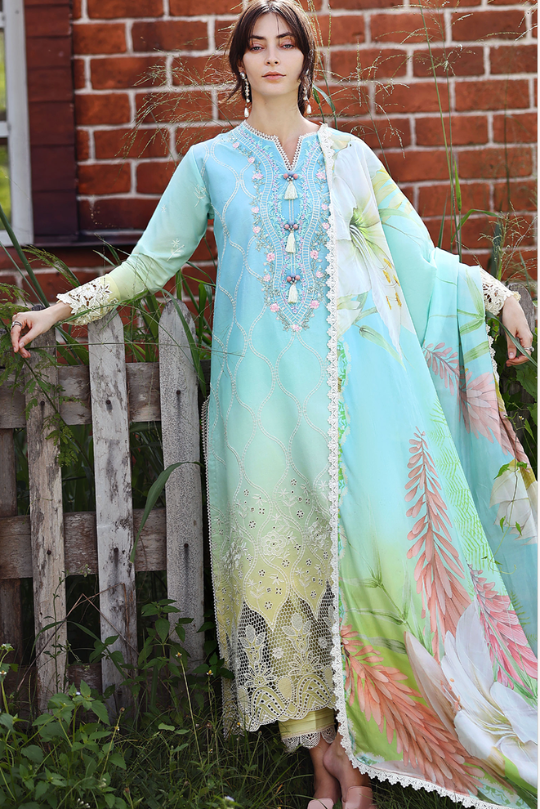 Ethereal Pause – Ombre Chikankari Embroidered Lawn