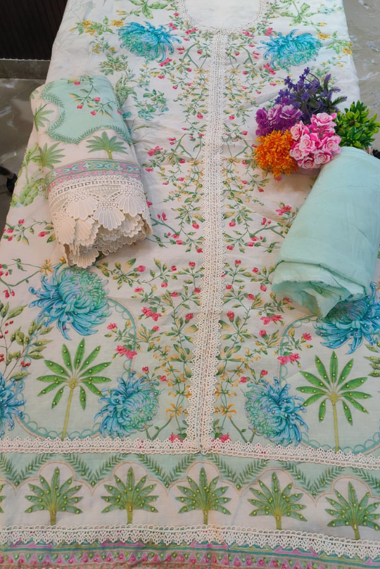 💐 Floral Digital Print Cotton Suit