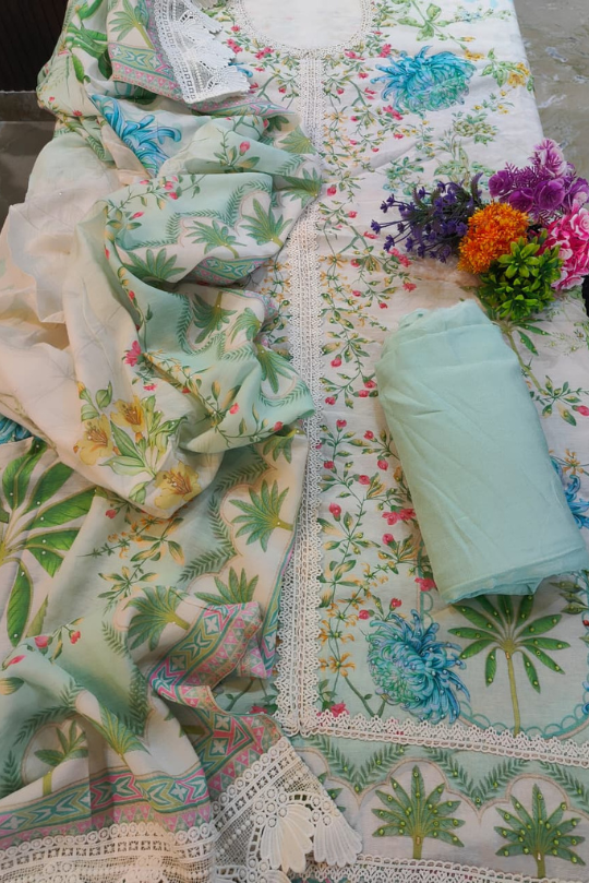 💐 Floral Digital Print Cotton Suit