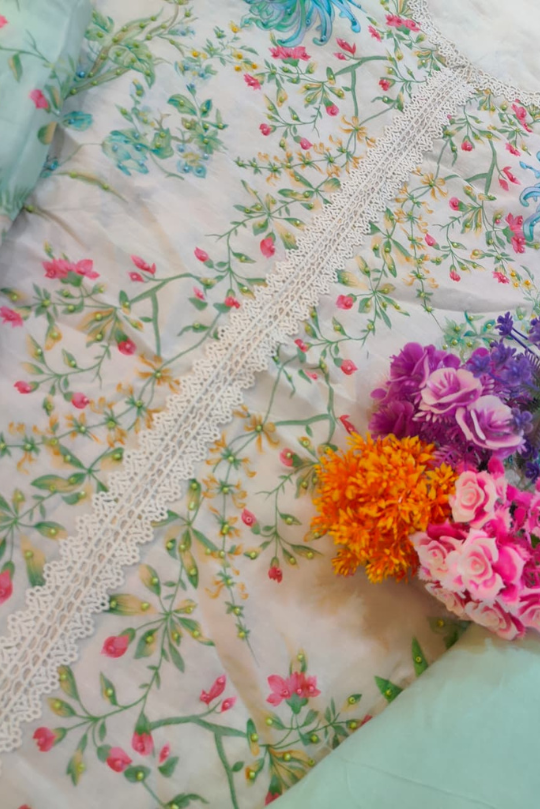 💐 Floral Digital Print Cotton Suit