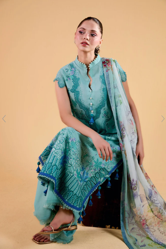 Sobia Nazir Vital Vol 2 Embroidered Lawn Daman Border Suit