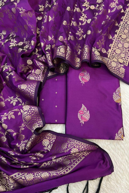*CLEARANCE SALE ON SILK ZARI MINA WEAVING JACKARD SUITS*