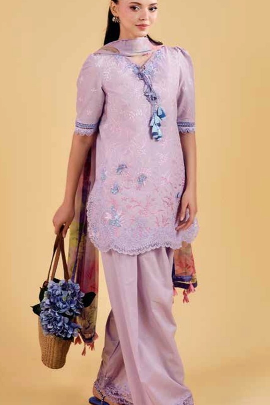 Sobia Nazir Vital Vol 2  Embroidered Lawn Dress with Cotton Trouser