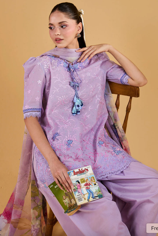 Sobia Nazir Vital Vol 2  Embroidered Lawn Dress with Cotton Trouser