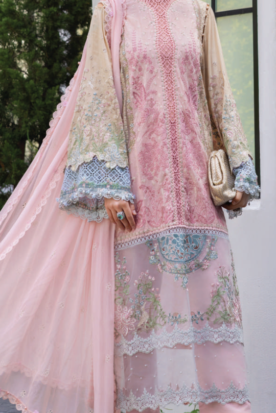 Maria B Lawn Vol 26 D9 – Soft Pink Elegant Lawn Suit